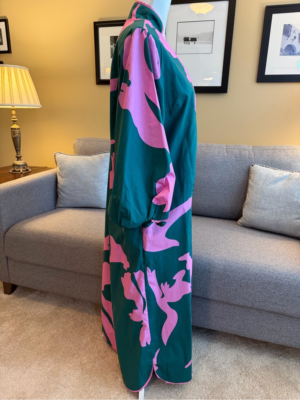 Hyacinth House Green & Pink Bold Floral Print Maxi Dress - Picture 3 of 8